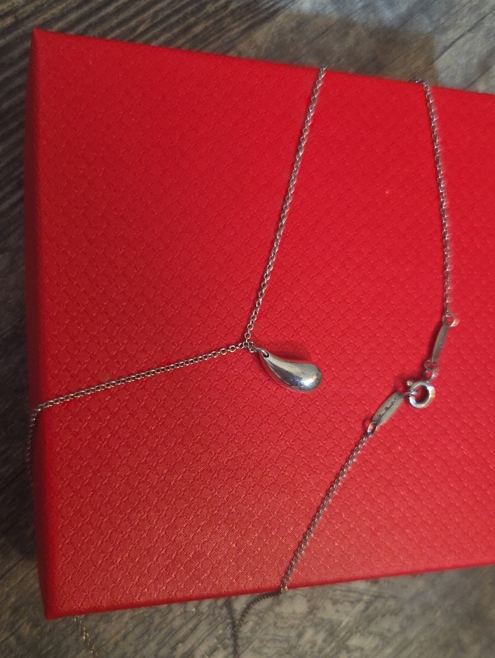 Tiffany & Co Tear Drop 925 Silver Necklace